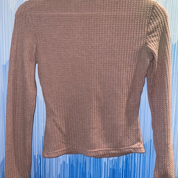 Apricot Waffle Knit Firm Fitting Tee - Picture 4 of 5